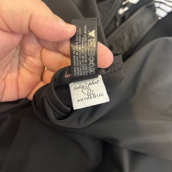 Baby Phat Women’s Plus Size 3X Black White Animal print One Piece Swimsuit - Picture 8 of 8